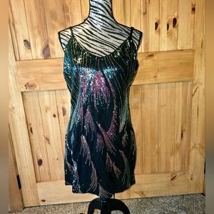 Vintage Style Sequined Dress (Sz. 2XL)